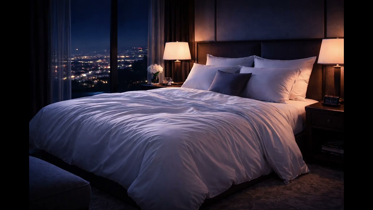 Quiet Hotel Room at Night | Soft Airflow & Room Ambience (8 Hours)