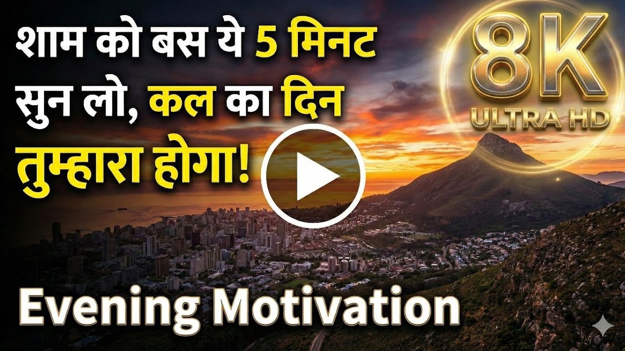  🌄शाम को बस ये 5 मिनट सुन लो, कल का दिन तुम्हारा होगा! Evening Motivation #motivation #viral #facts 