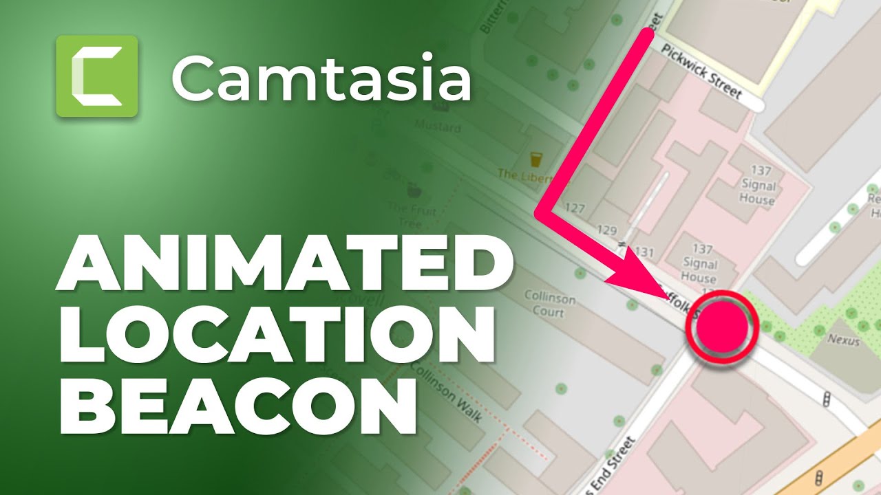 Animated reusable map beacon in Camtasia | Location Beacon Tutorial