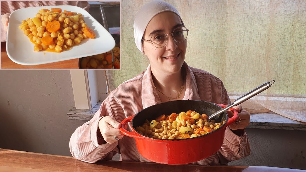 SIN OLLA EXPRÉS!! GARBANZOS CON VERDURA EN OLLA CONVENCIONAL