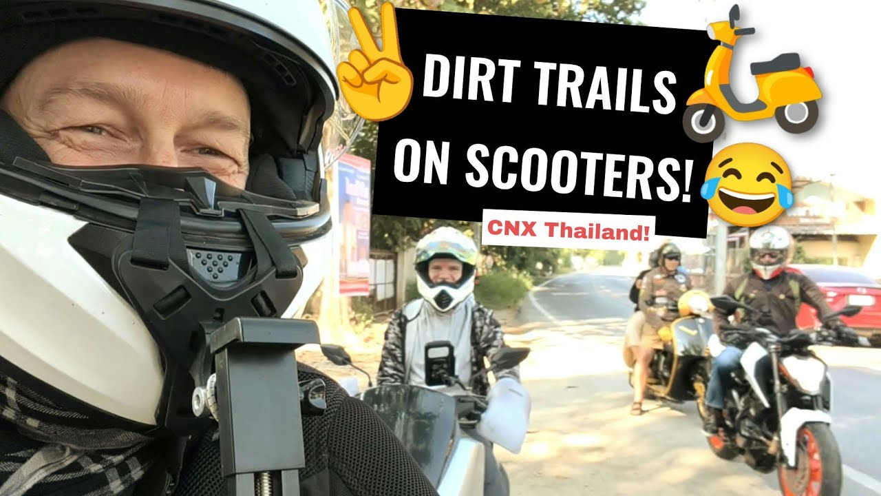 Dirt trail scooter riding on the way to Tetris Cafe, Chiang Mai 🛵 