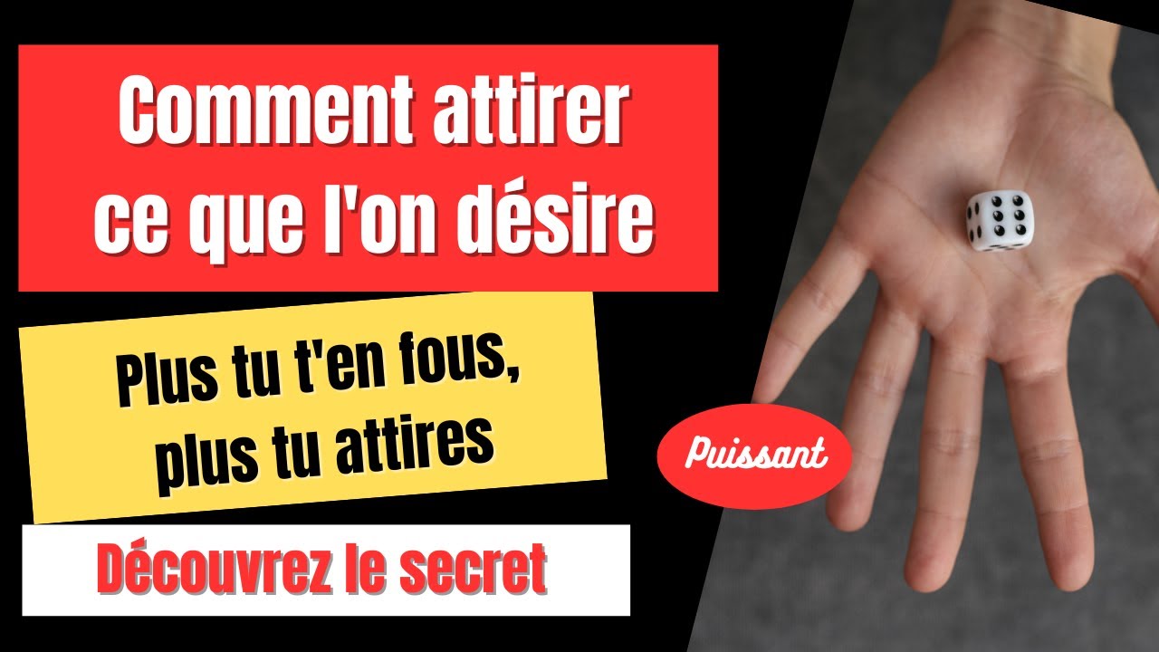 COMMENT ATTIRER CE QUE L'ON DESIRE - PLUS TU T'EN FOUS PLUS TU ATTIRES