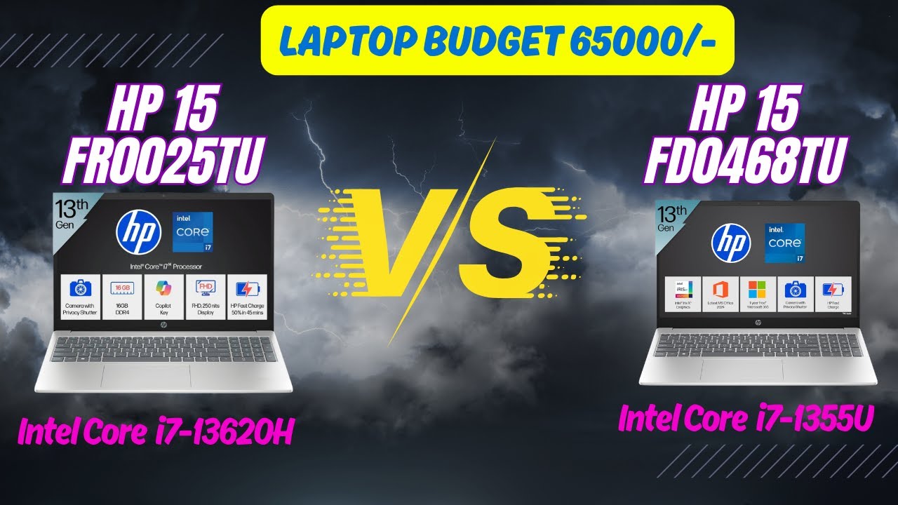 HP 15 fr0025TU VS HP15-fd0468TU | Best Laptop under 65000 |i7-13620H VS  i7-1355U | 💥💥