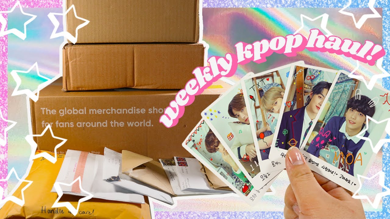 weekly kpop haul ☆ txt fanlive merch, signed album, love synonym part 2, etc.