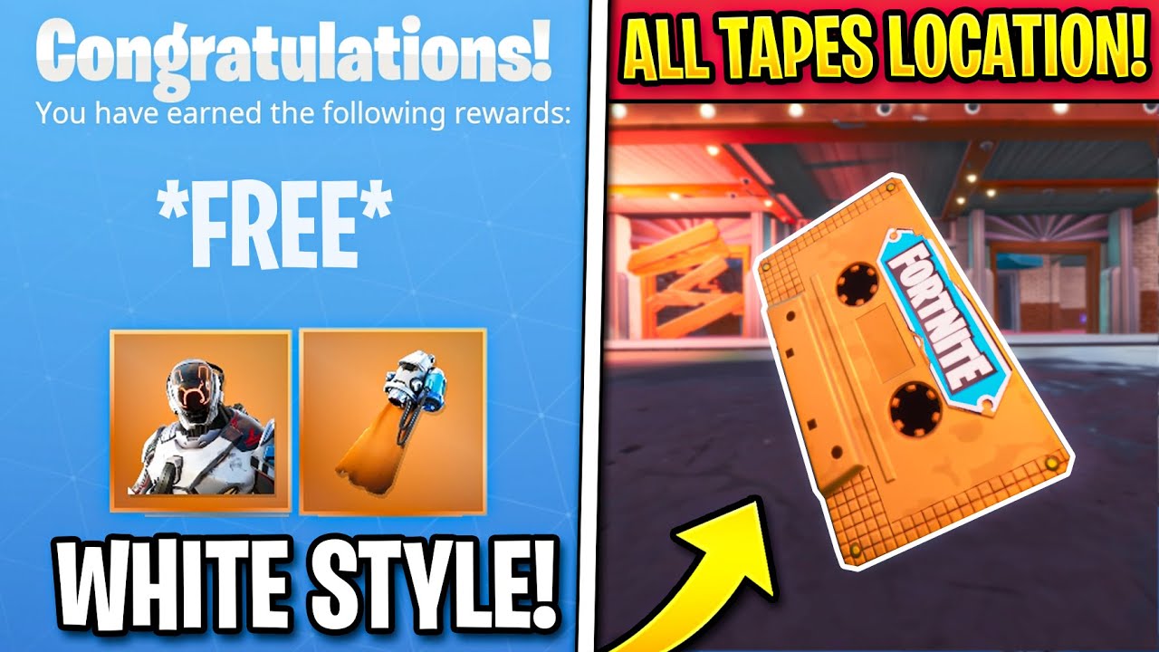 Fortnite - All 6 Visitor Recording Locations! & The Scientist *White Style* (Out of Time Mission)