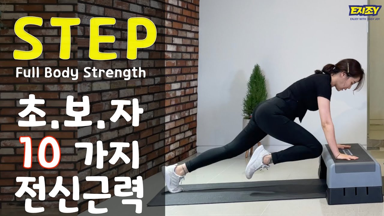 스텝운동)스텝박스를 활용한 초보자 10가지 전신근력운동/Stepbox workout