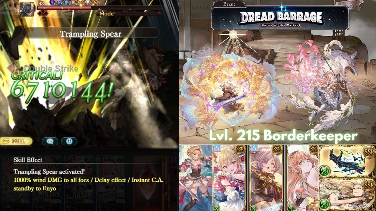 [GBF] Dread Barrage | Lvl. 215 Borderkeeper Full Auto | Wind Fighter Origin | Featuring Enyo