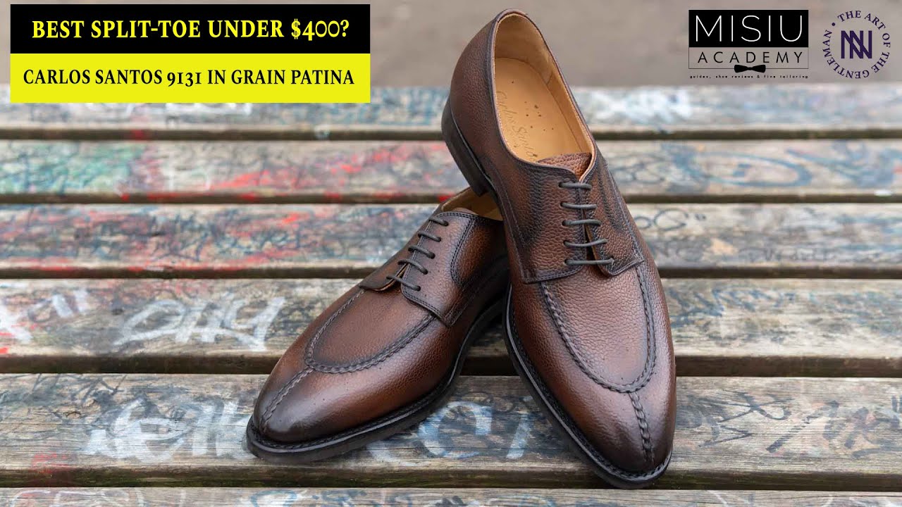 Best Split-Toe Derbies Under $400? Carlos Santos 9131 Split-Toe Derby In Guimaraes Grain Patina