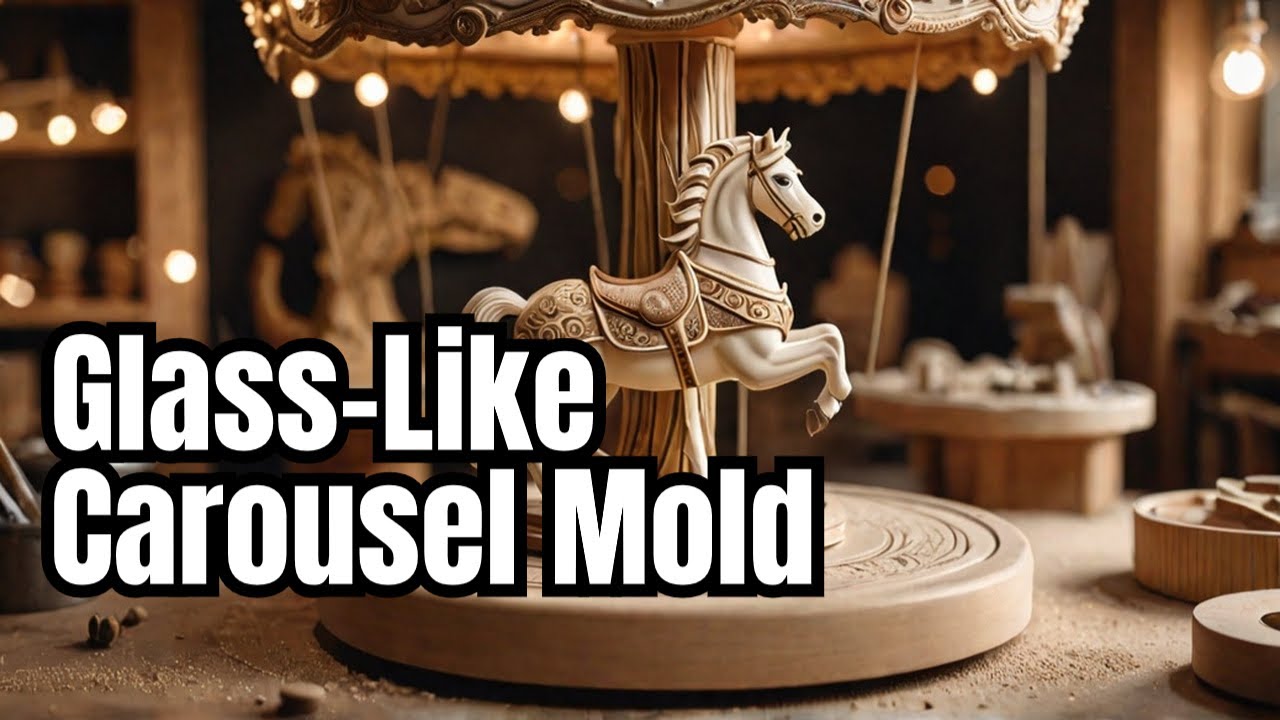 158|Enchanting Glass-Like Resin Carousel! Custom Mold by @intoresin