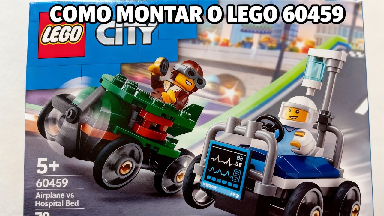 Como montar o LEGO 60459 CARA NO AVIÃO É NA CAMA DO HOSPITAL CARROS