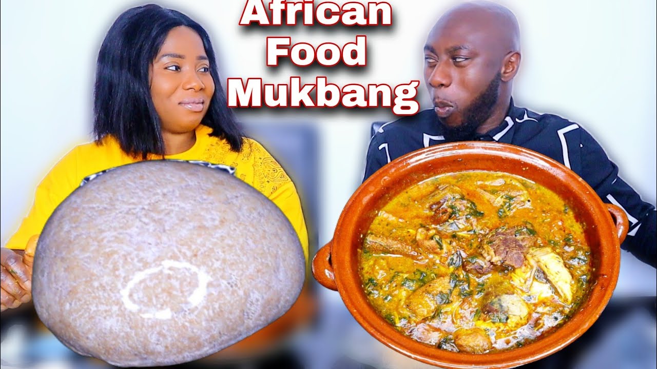 HILARIOUS 30 SECONDS SPEED EATING CHALLENGE | WHEAT FUFU AND OGBONO SOUP MUKBANG | AFRICAN FOOD
