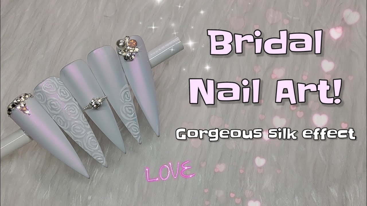 BRIDAL WEDDING NAILS! | HOW TO GET THAT SILK/SATIN LOOK | MADAM GLAM | AIMEILI