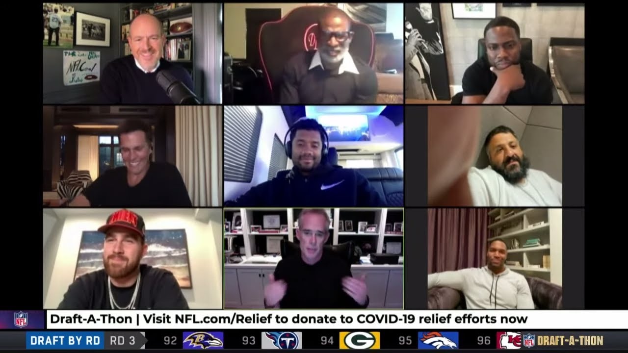 Kevin Hart Leads a Star-Studded Trash Talking Event! Brady, Strahan, Kelce, Wilson & More!