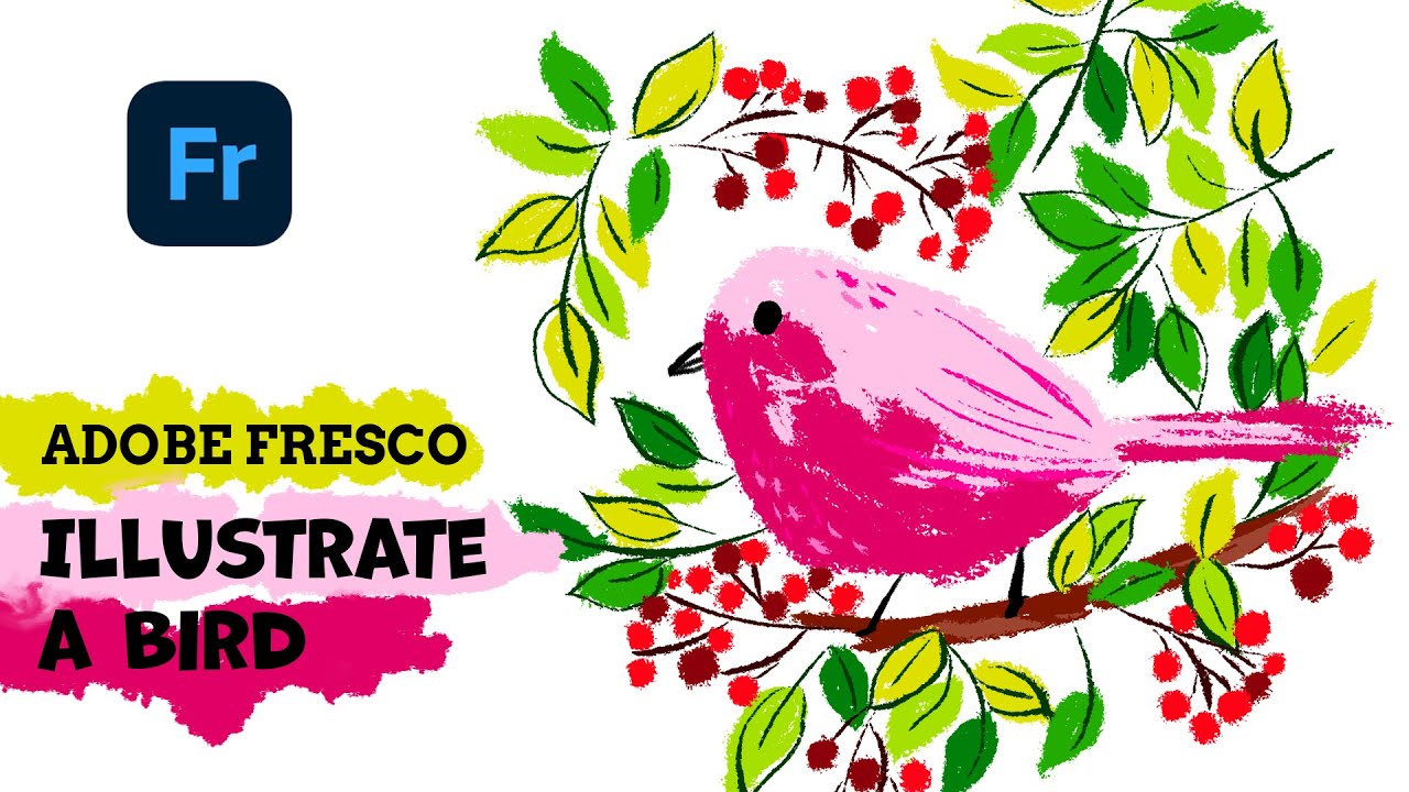 ADOBE FRESCO Beginner Tutorial | Illustrate a bird