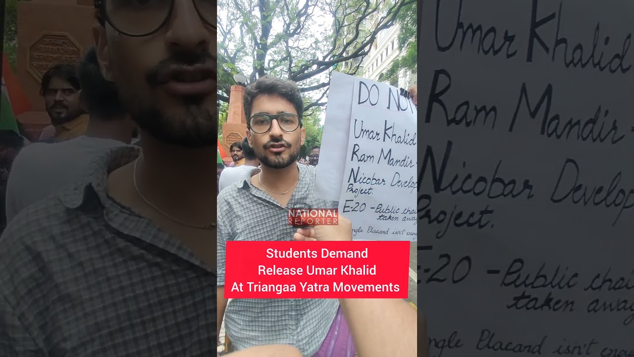 Students Demand Release Umar Khalid from Jail At Triangaa Yatra Youth Movement | #UmarKhalid