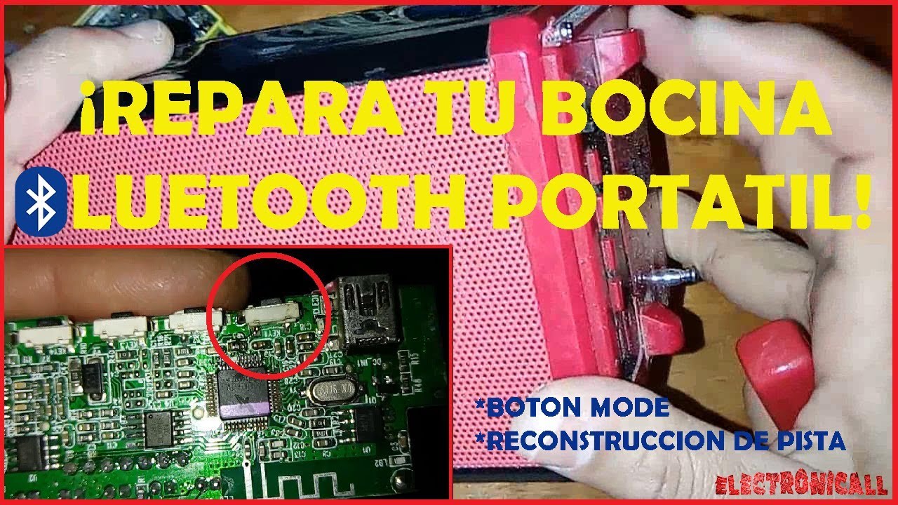 NO LA TIRES! Reparación de bocina portátil (BOTONES SUMIDOS O ROTOS) muy fácil y rápido!!
