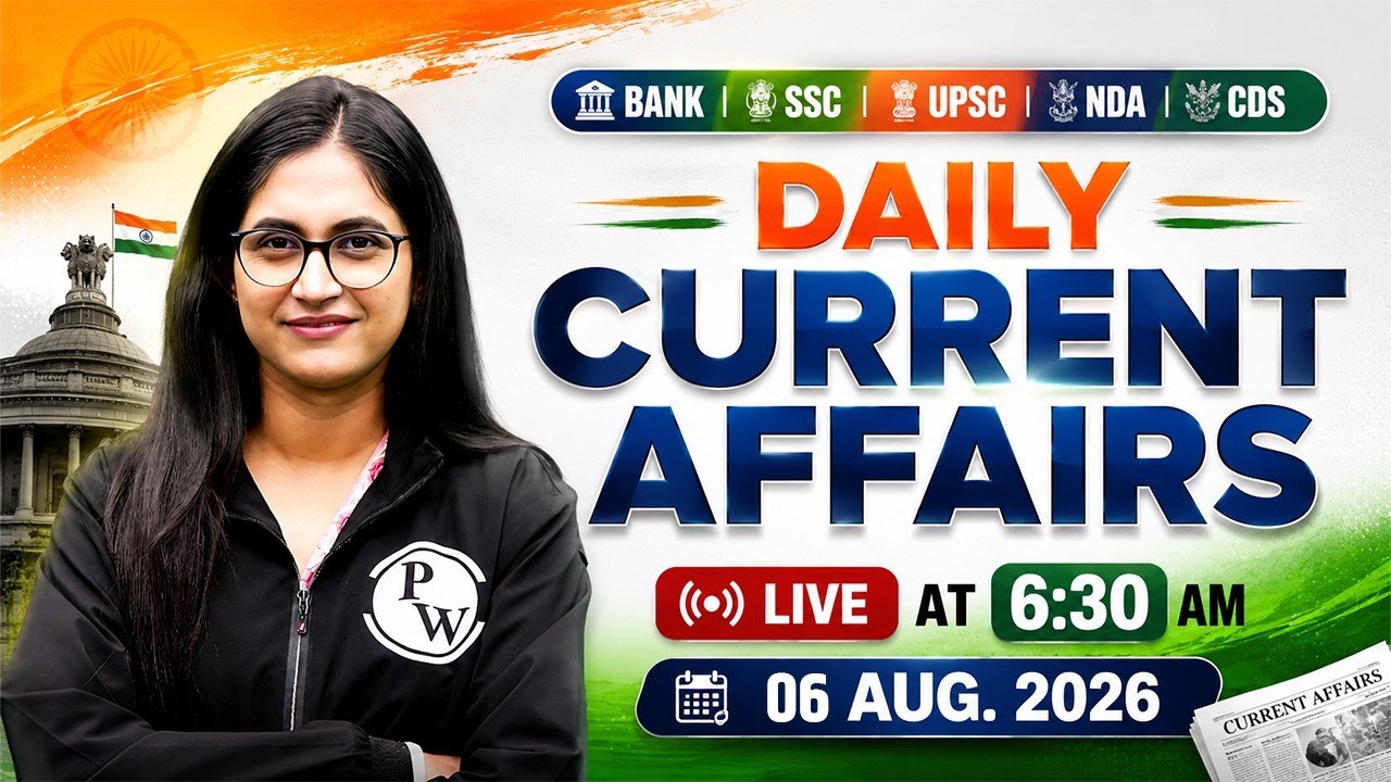 6 Aug 2026 | Current Affairs Today | Banking Current Affairs 2026 | by Sushmita Ma'am