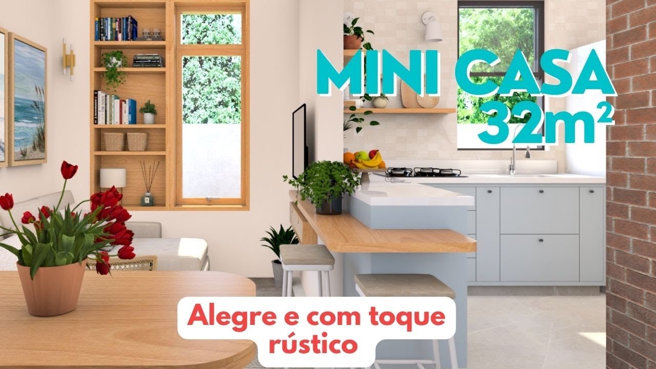 Mini Casa 32m² - Pequena e Moderna ❤️