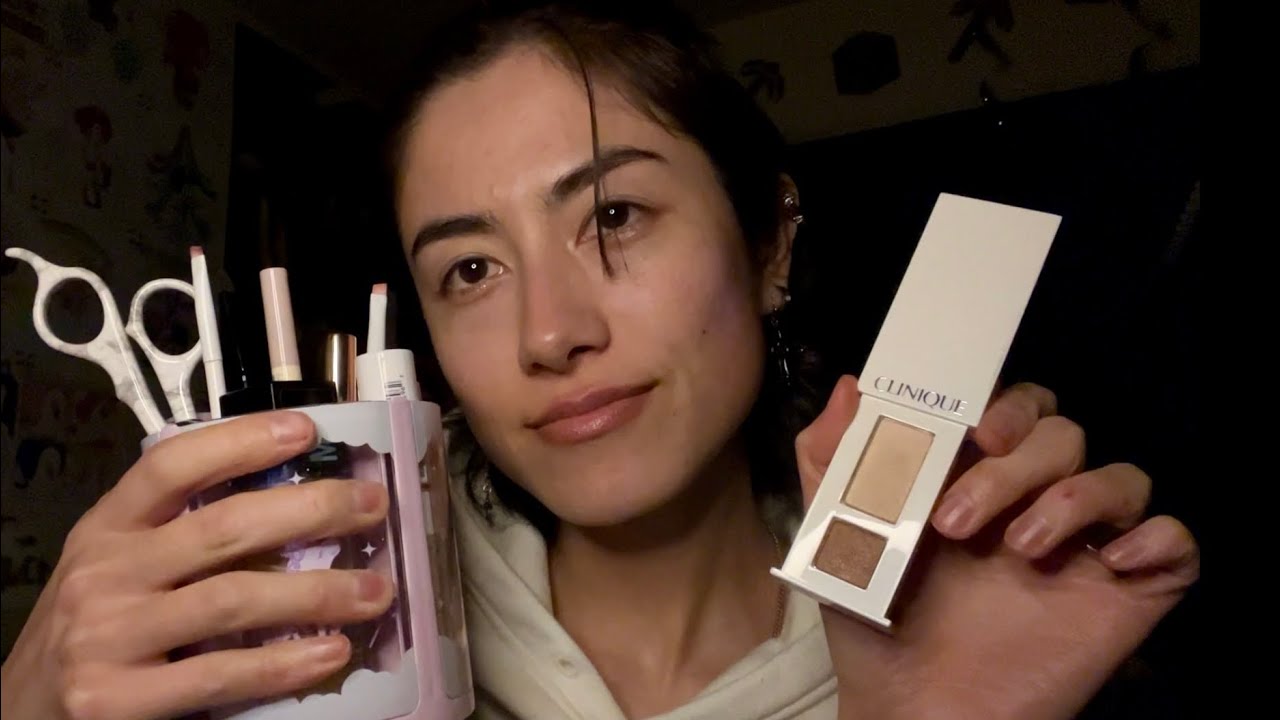 Предварительный сеанс макияжа за ваш счёт! ASMR (визуальные эффекты, тихая речь, могут свести вас...