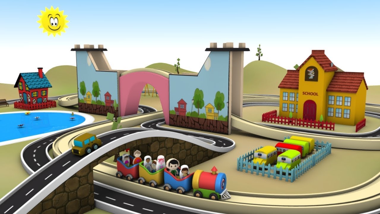 Toy Train for children - Train for kids - cartoon for kids - Toy Factory cartoon - Train