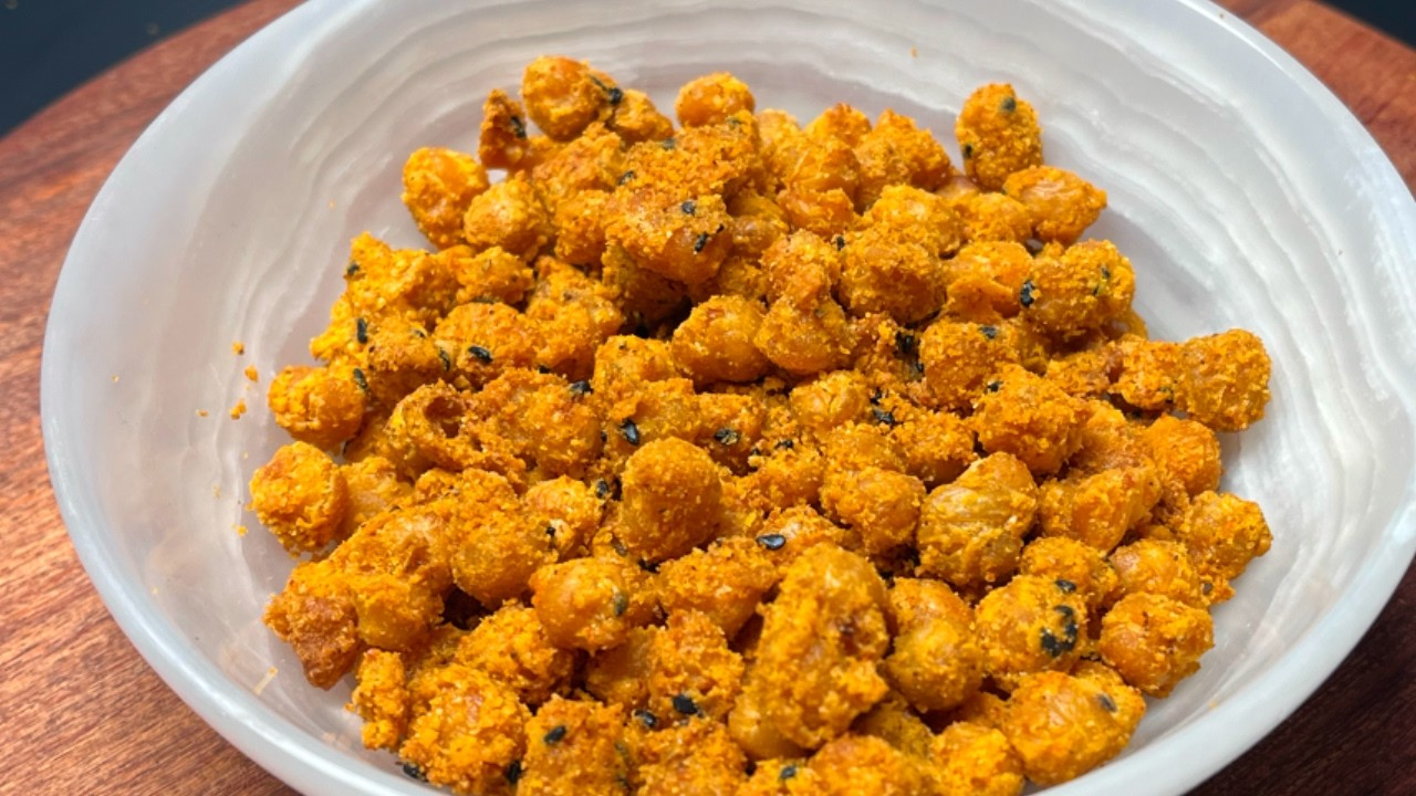Roasted Chickpeas 🧆 | Healthy High Protein Snack 💪 | Oil-Free & Oven-Baked 🔥