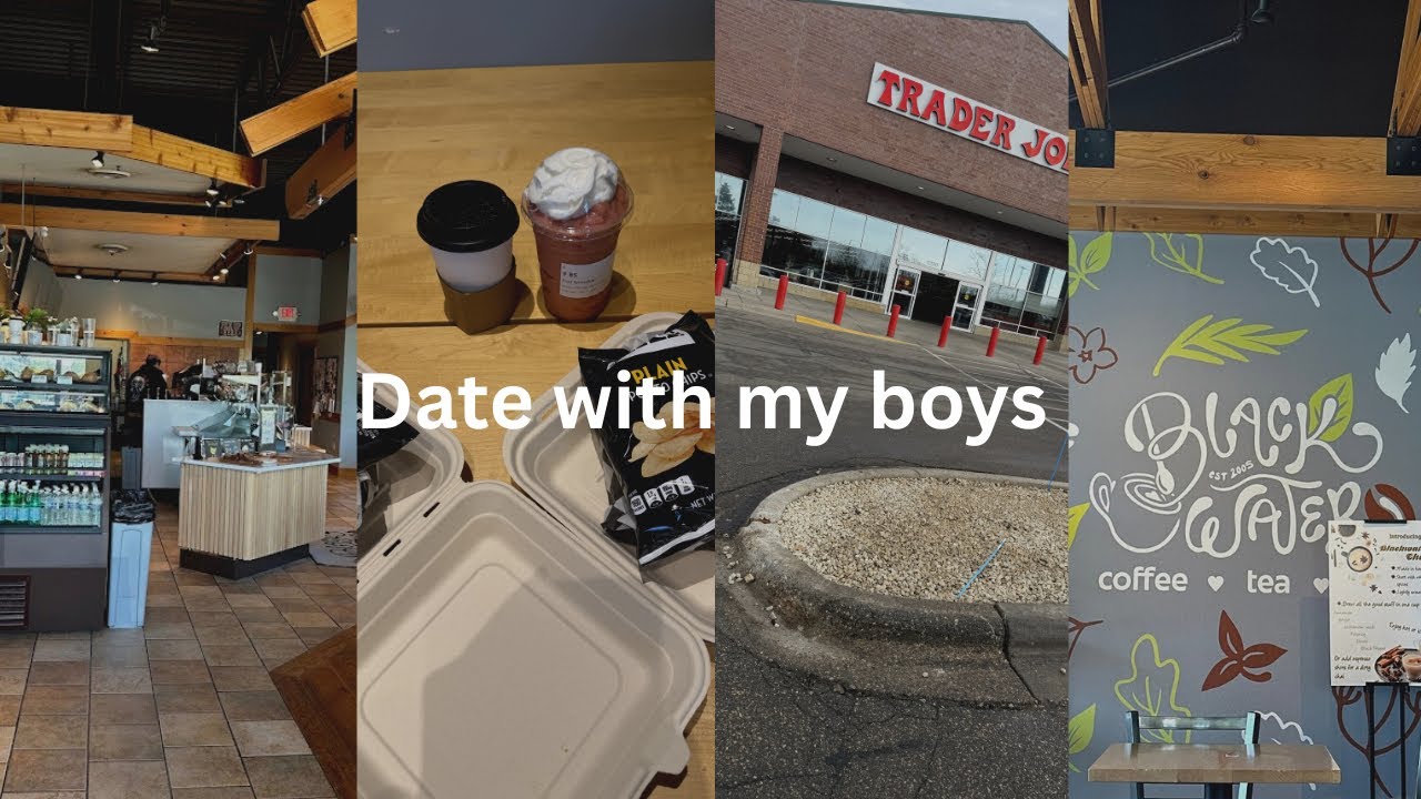 Vlog: Ramadan Mubarak ☪️ date with my kids￼ | trader Joe’s, Blackwater Coffee & Cafe 🍵 