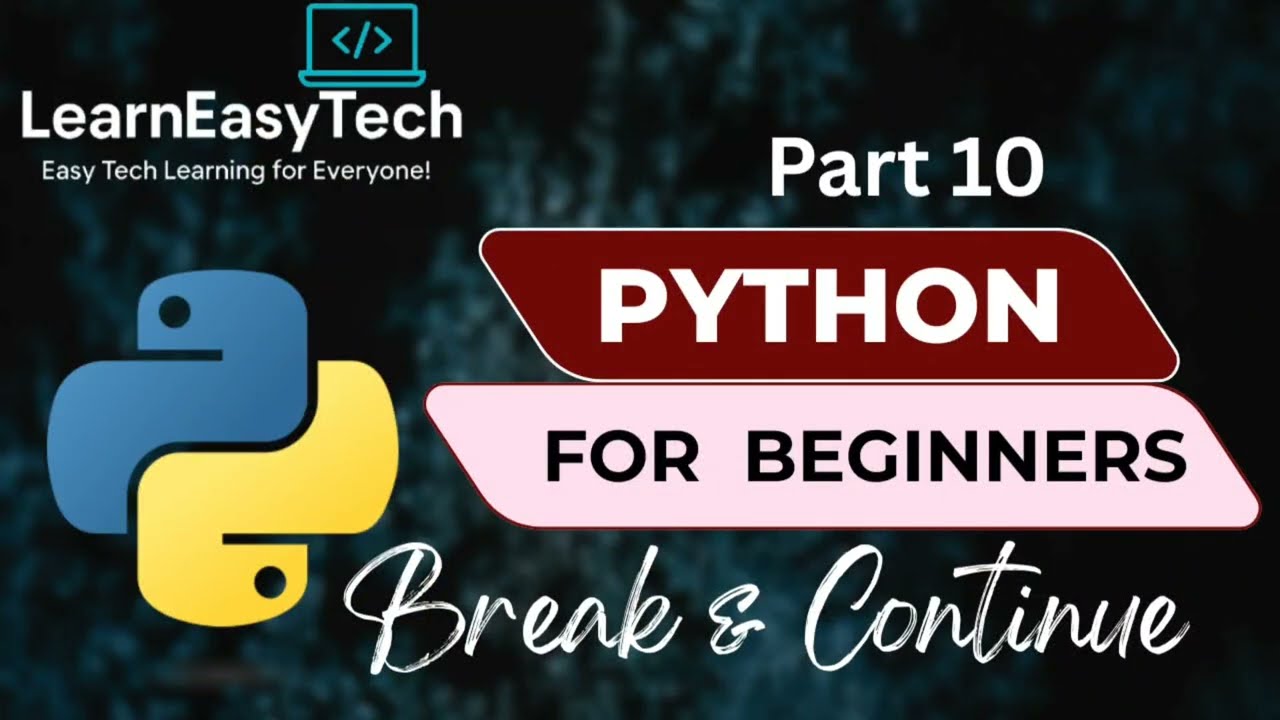Break and Continue in python #learnpython #coding #pythononmobile #pythontutorial #freepythoncourse 
