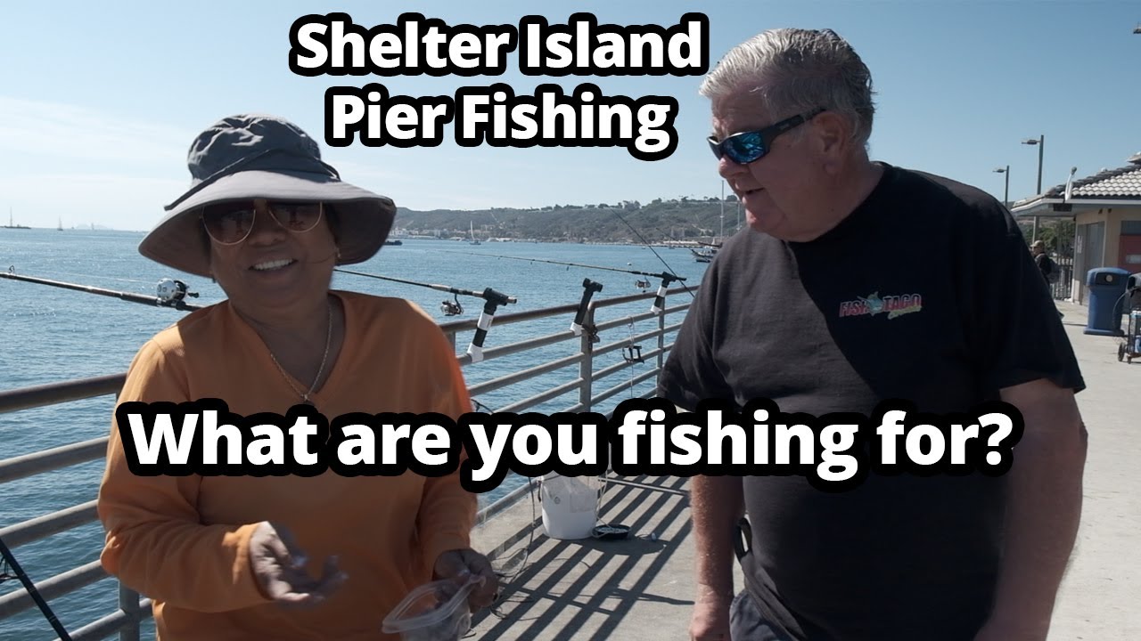 Talking to Other Pier Fishermen - Shelter Island Pier - Pier Fishing in California