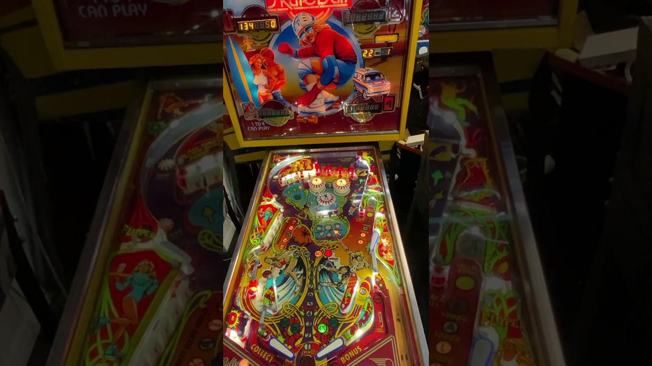 Lastest arrival. Skateball pinball first games.