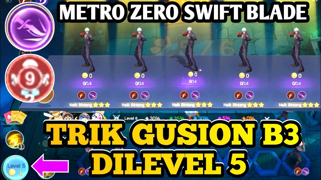 TRIK GUSION B3 DILEVEL 5 COMBO SWIFT BLADE 9 METRO ZERO PAKE COMMANDER VALE TERBARU|100 % JADI||MCGG