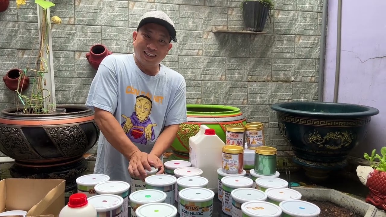 Sơn Chậu Cảnh ; Chuẩn Bị Những Màu Mới Đẹp Nhất Tại (( Trung Sơn )).