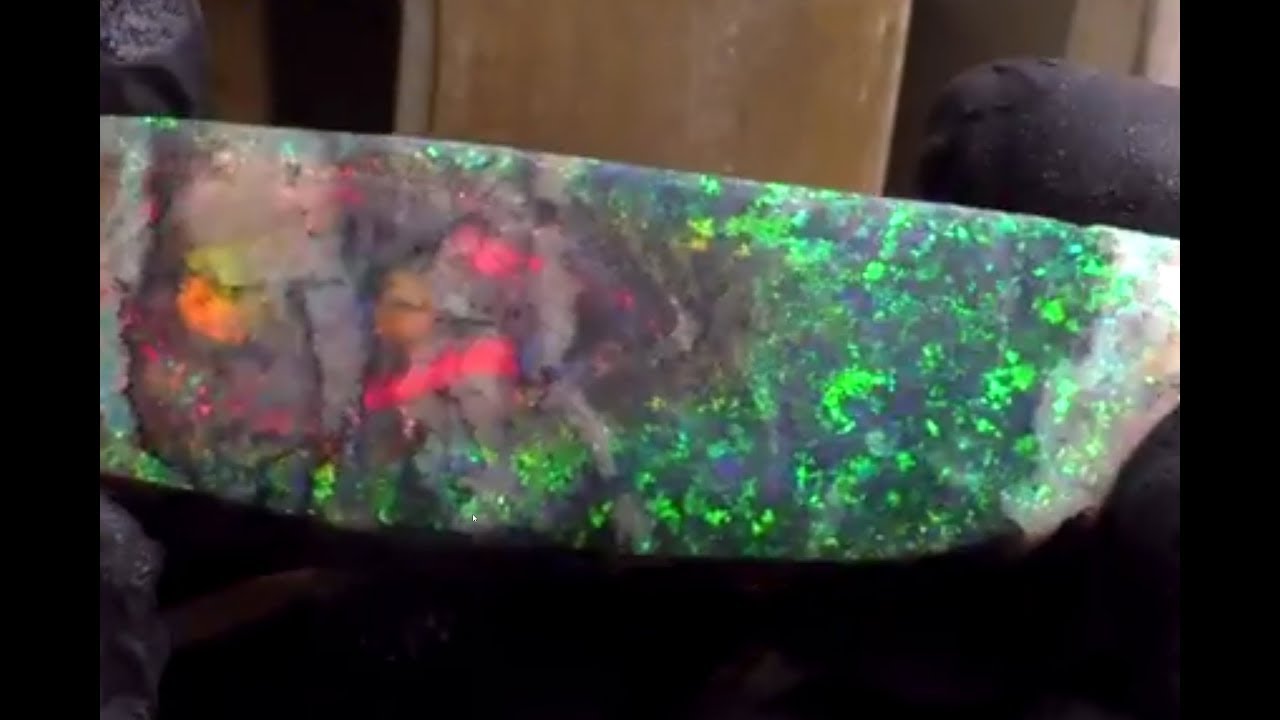 Brilliant Green Matrix Opal Pendant - Cutting Rough, Treating and Polishing Gemstone
