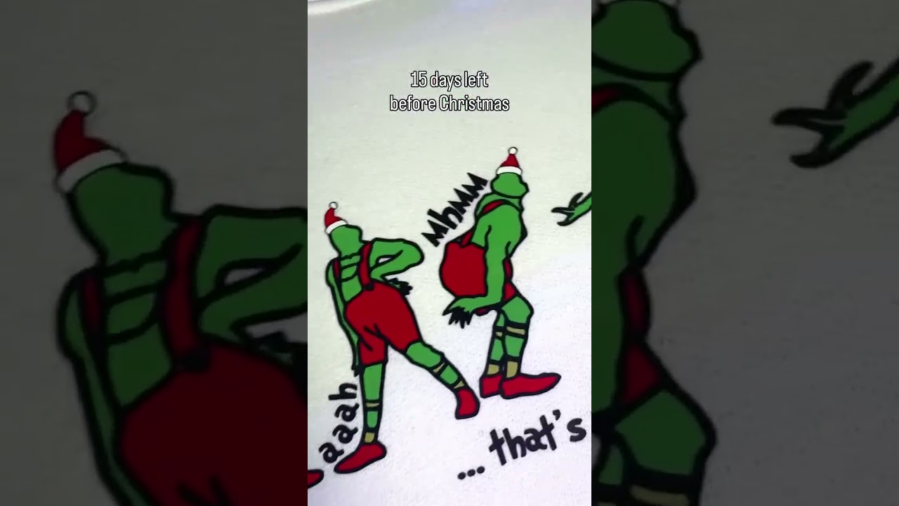 Your Christmas DTF Transfer is waiting! #dtfprinting #christmas #grinch #dtf ￼