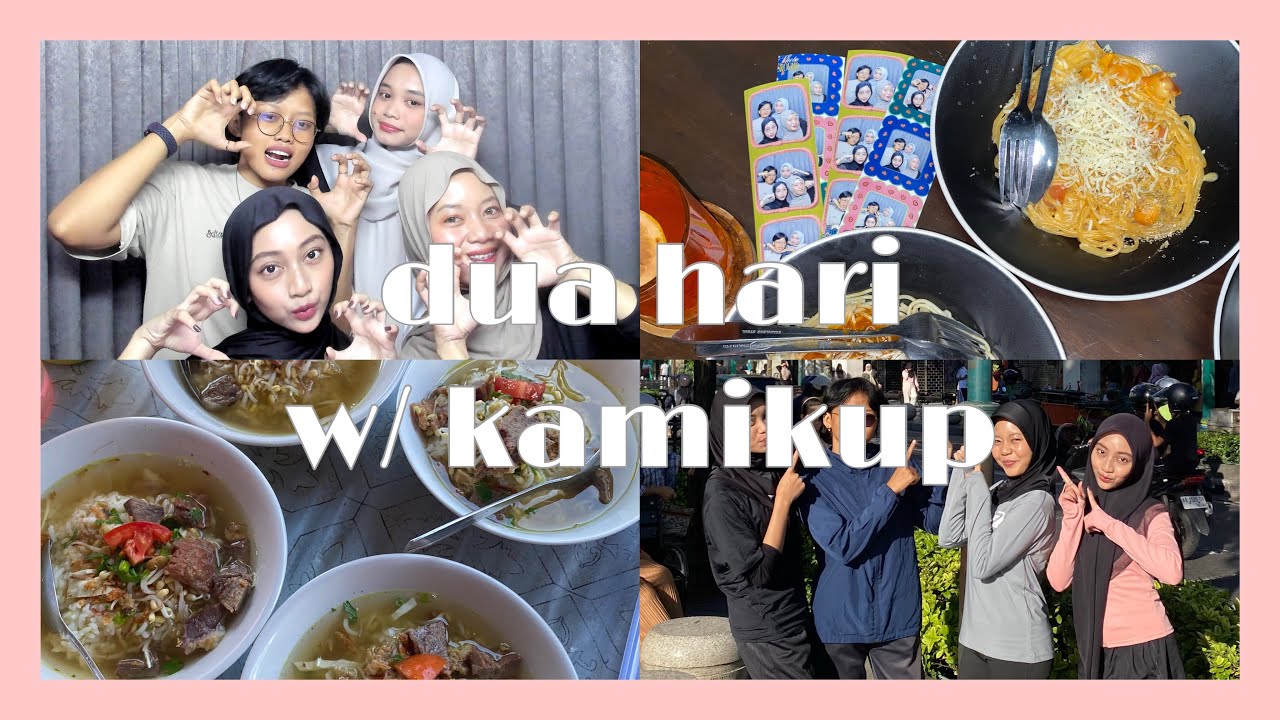 mini vlog | 2 hari w/ kamikup 🍝☀️🏃🏻‍♀️‍➡️🤳🏻