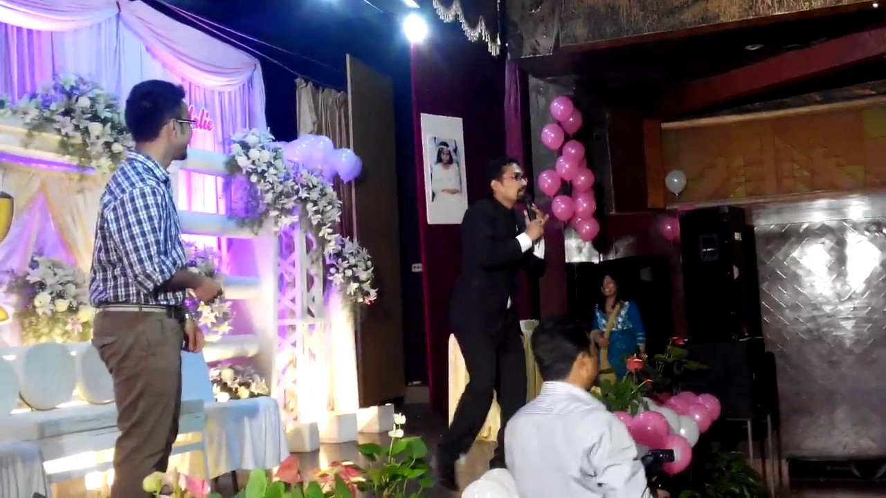 Anchor Emcee Engelbert Gonsalves hosting Natalie's first holy Communion grand event