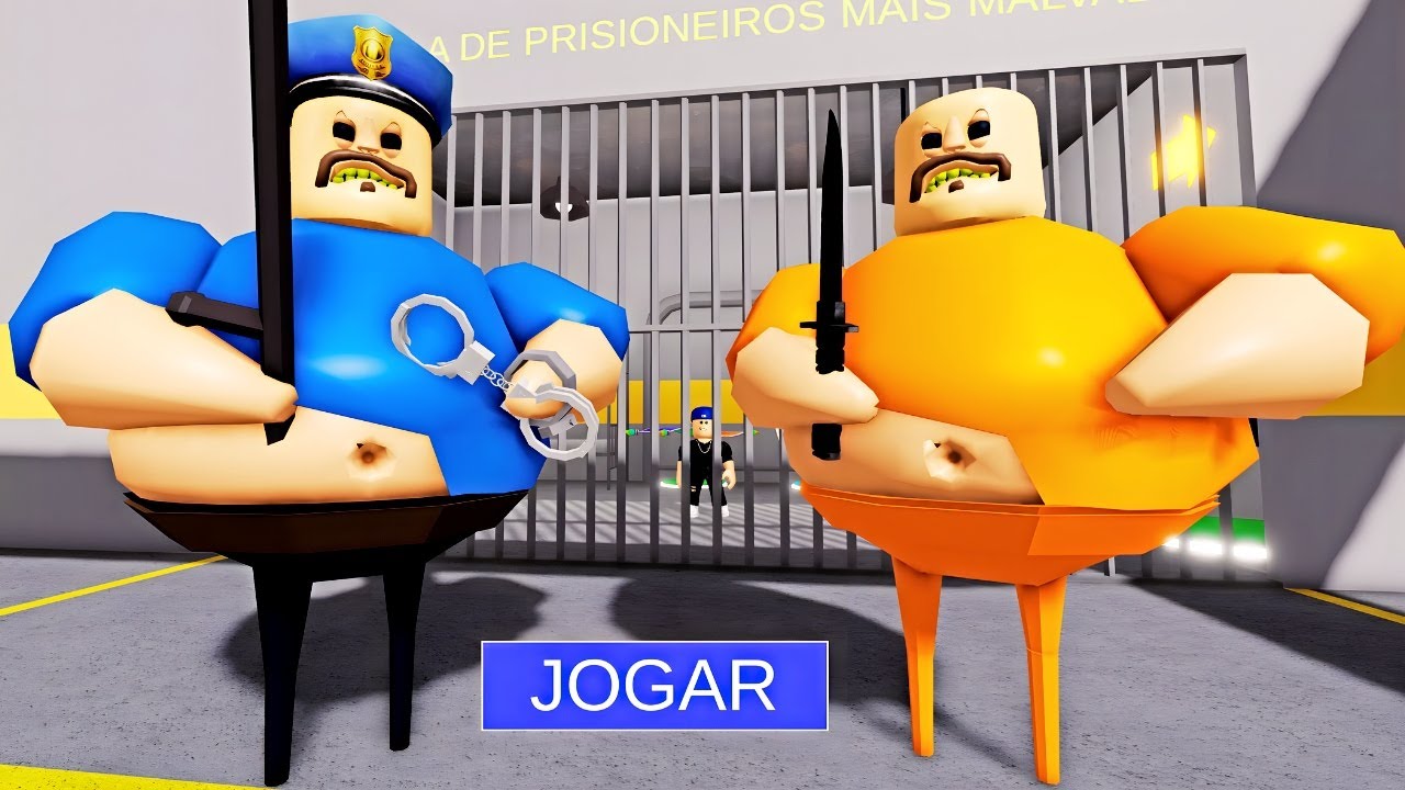 ESCAPEI DA PRIS&Atilde;O do POLICIAL GORD&Atilde;O eo PRISIONEIRO GORD&Atilde;O no ROBLOX!