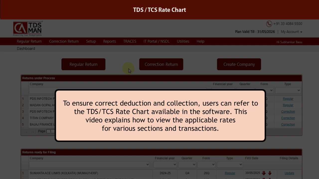 TDS/TCS Rate Chart