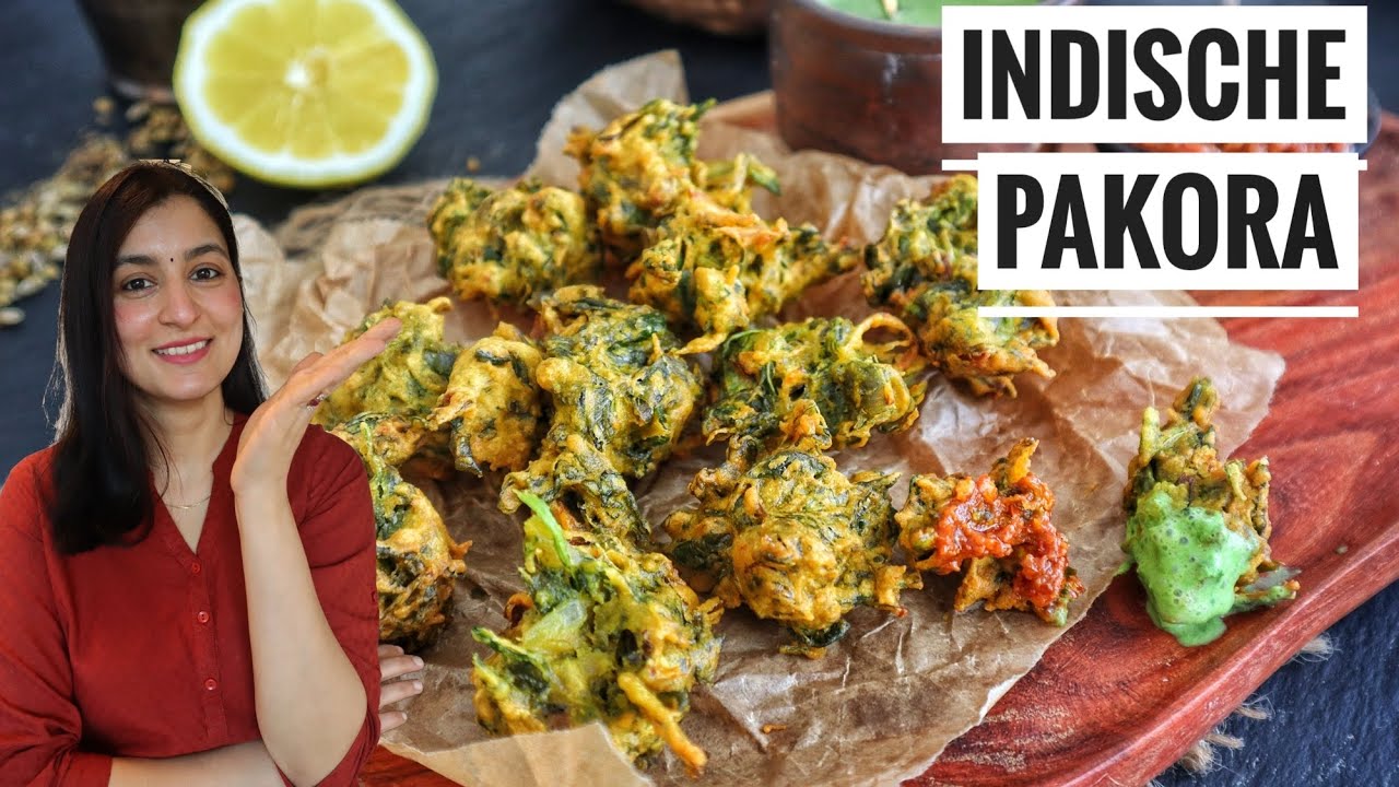 PALAK PAKORA - Spinat-Fritters (Vegan) 🌱 - Indische Rezepte