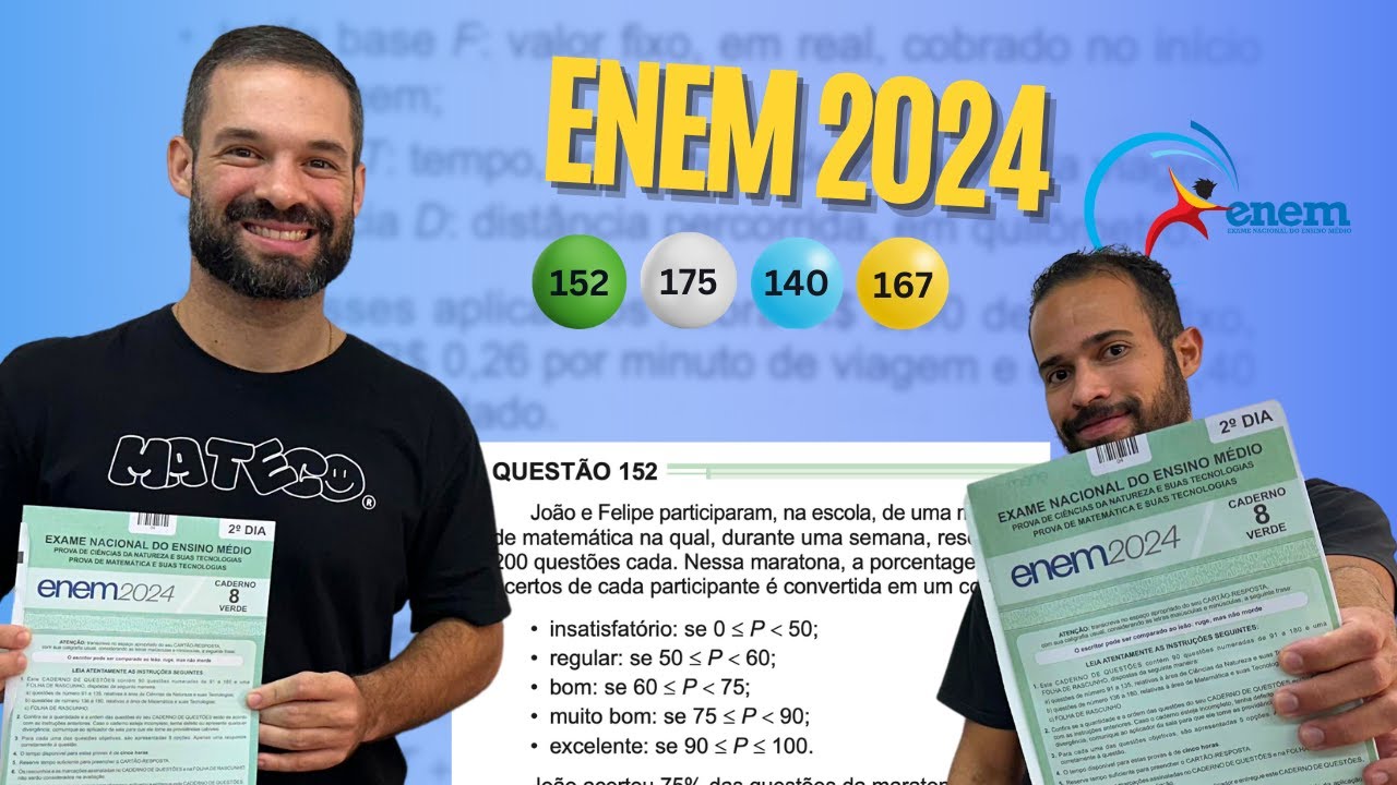 QUESTÃO 152 - CADERNO VERDE | MATEMÁTICA ENEM 2024