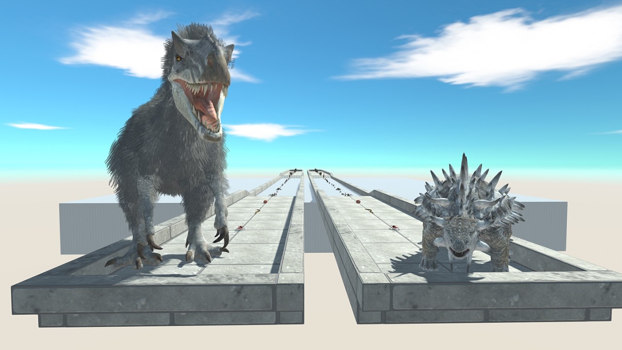 Dinosaurs Tournament: Ankylosaurus VS Yutyrannus - Who is Stronger, Healthier, and Faster in ARBS