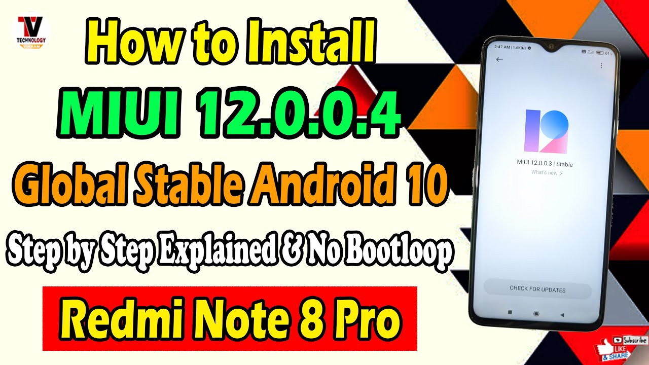 How to Install MIUI 12 Global Stable Update for Redmi Note 8 Pro | Safe Way to Install | MIUI 12 |🔥🔥