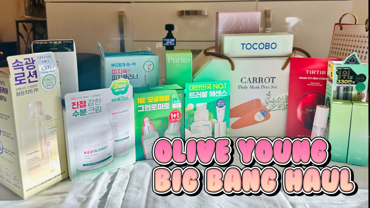 Unboxing OLIVE YOUNG Bigbang Skincare Haul