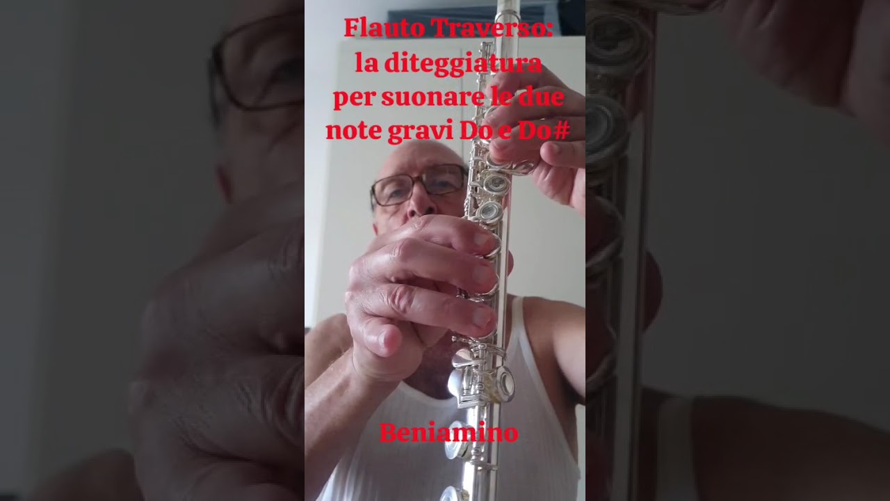 Flauto Traverso: la diteggiatura per suonare le due note gravi Do e Do# -- Flauto:  Beniamino