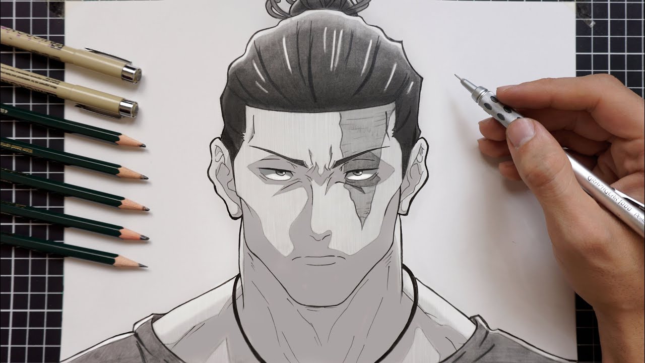 how to draw Aoi Todo | Jujutsu Kaisen Season 2 || Easy Step by Step Drawing