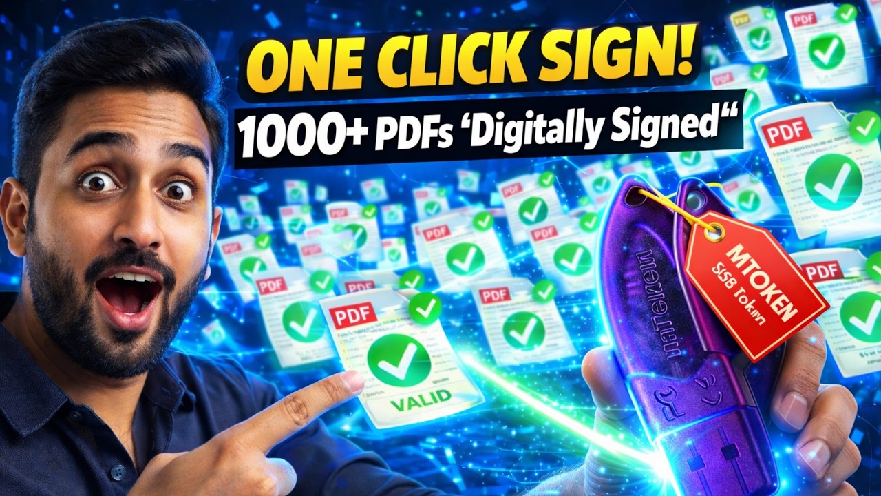 1000+ PDFs Digitally Sign in Seconds 😱 | One Click DSC Trick (mToken / ProxKey)