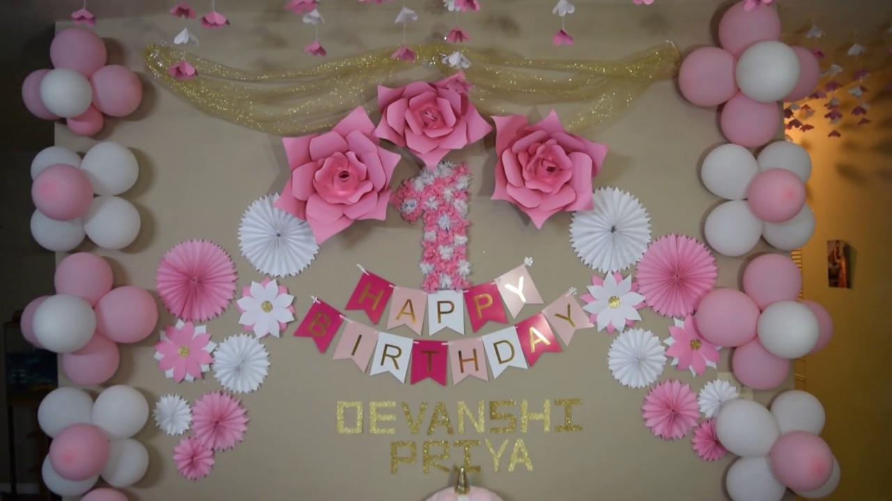 DIY Birthday Decoration at home || PINK THEME || Best in Low cost