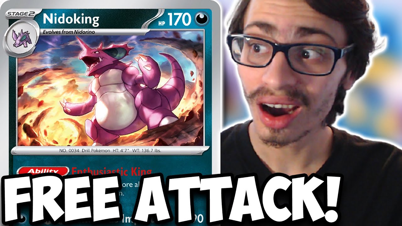 NEW Nidoking Attacks For FREE w/Nidoqueen! Double Stage 2 Combo! 151 PTCGL
