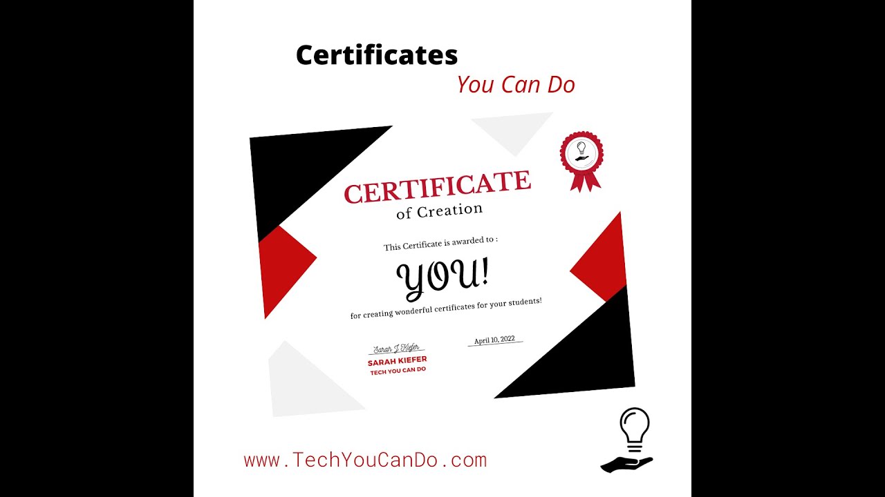 Certificates You Can Do