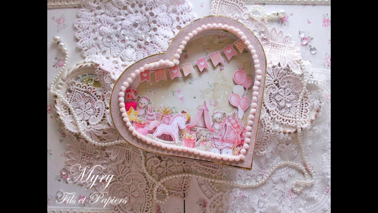 Heart shaped album for baby girl