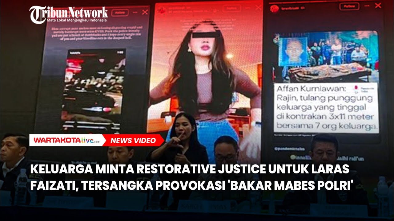 Keluarga Minta Restorative Justice untuk Laras Faizati, Tersangka Provokasi 'Bakar Mabes Polri'